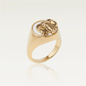 Gold elephant ring