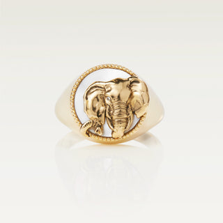 Gold elephant ring