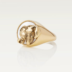 Gold elephant ring