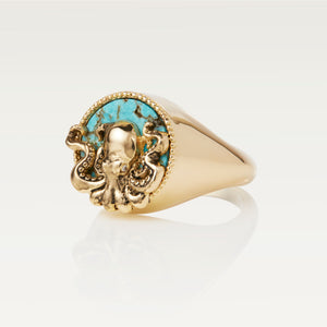 Gold Octopus Ring