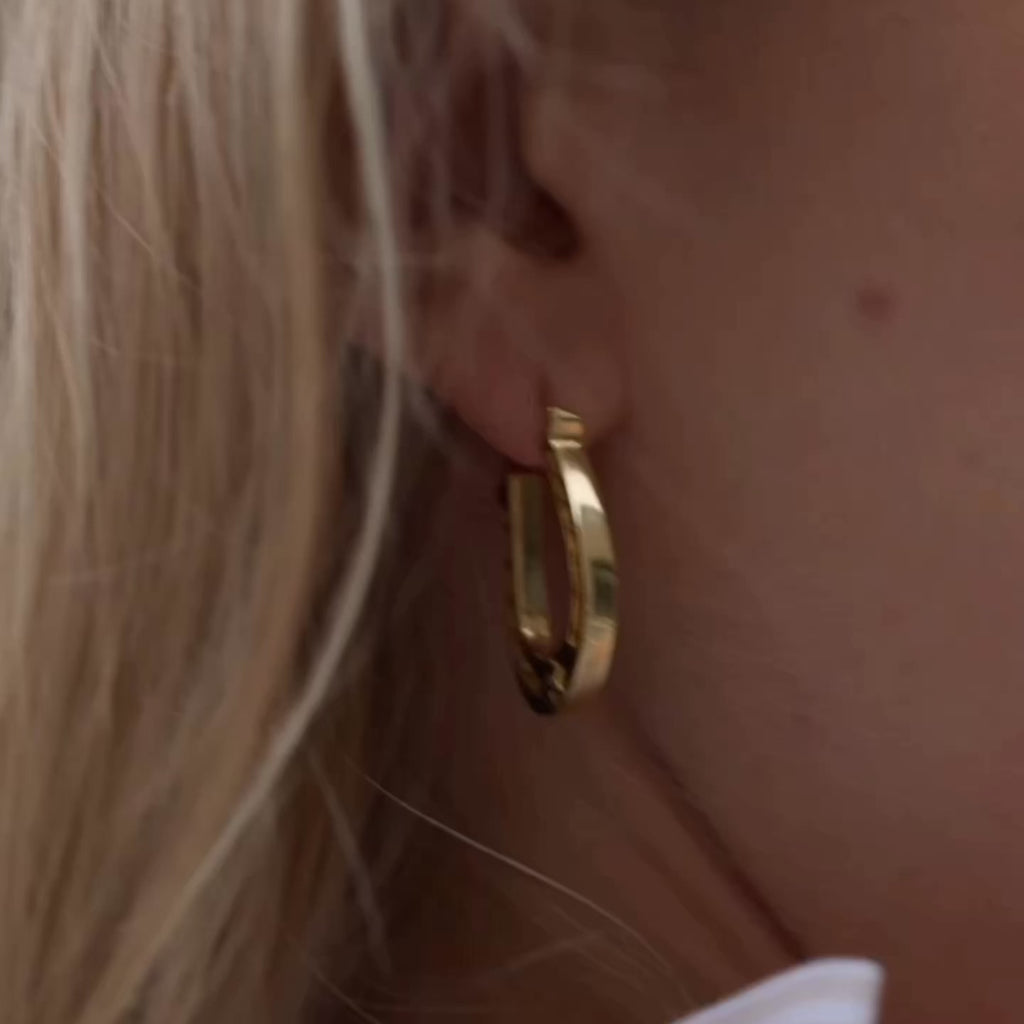 Horse Earrings on Model